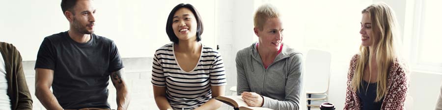 students helping other students with addiction recovery