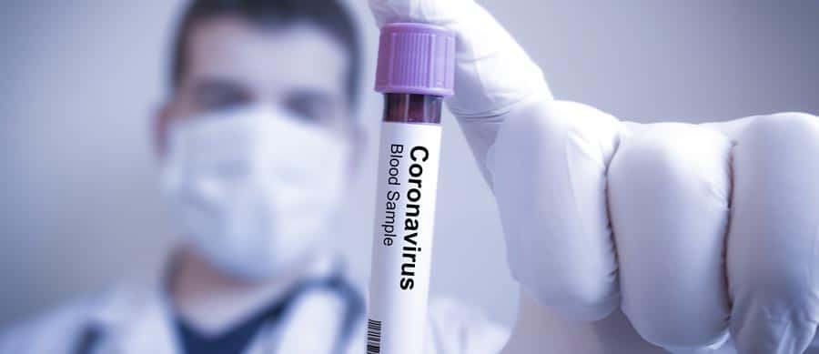 blood sample to test for coronavirus